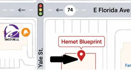 Hemet Blue Print location